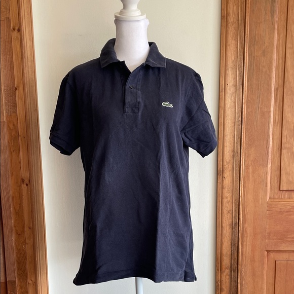 LACOSTE Navy Polo Button Down Short Sleeve Shirt Small - Picture 5 of 16